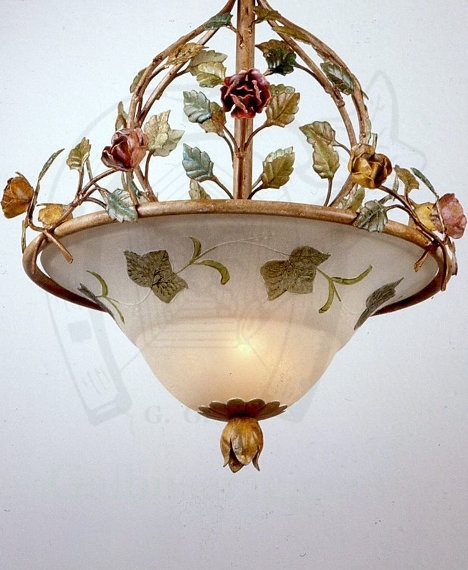 Lampa wisząca Napolitano w kolorze polichromia starodawna - zbliżenie 1