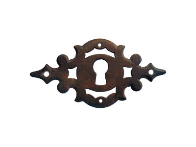 Kluczynka meblowa Nr 058 B w kolorze rdza starodawna