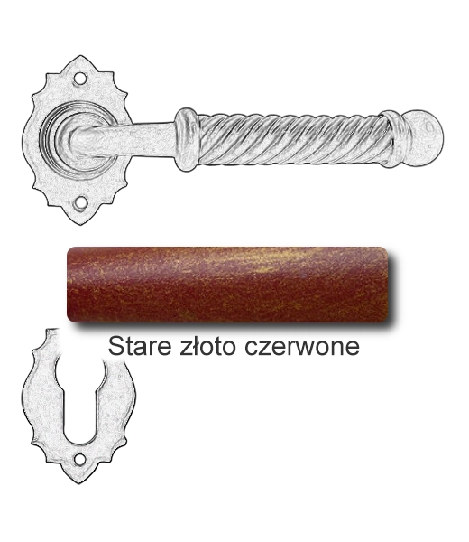 Stare złoto czerwone