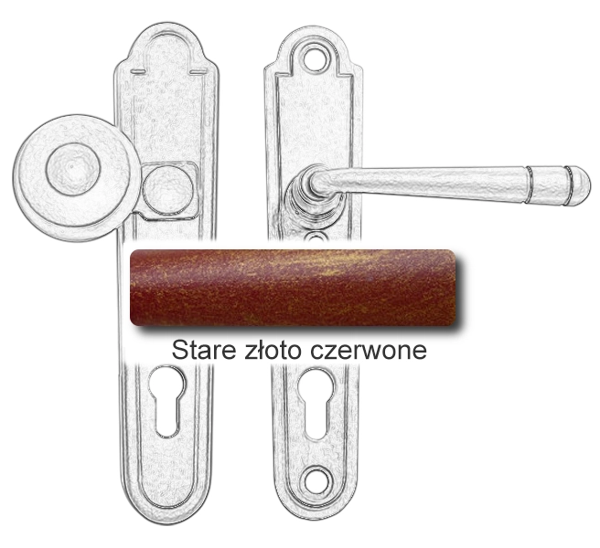 Stare złoto czerwone