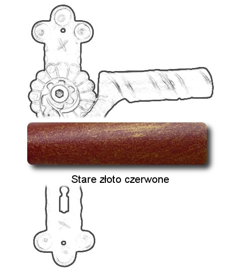 Stare złoto czerwone