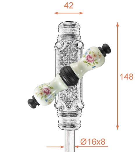 Baskwil Bavaria 327+D23 porcelana kremowa kwiaty wiosenne