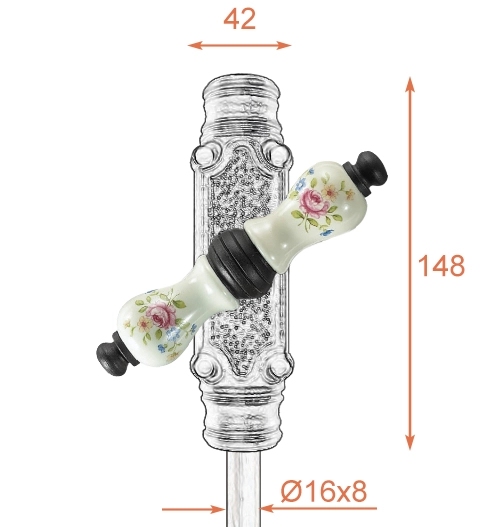 Baskwil Bavaria 327+D23 porcelana kremowa kwiaty wiosenne