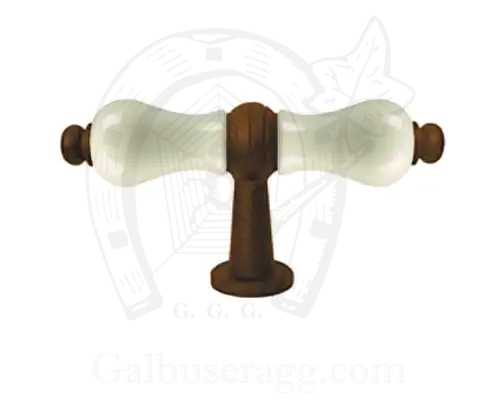 Uchwyt meblowy 5-70 + D10 porcelana kremowa