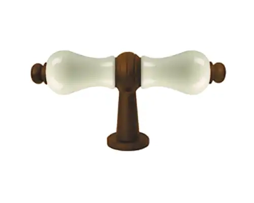 Uchwyt meblowy 5-70 + D10 porcelana kremowa