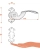Klamka Gennarina 18 z dolną rozetą na wkładkę