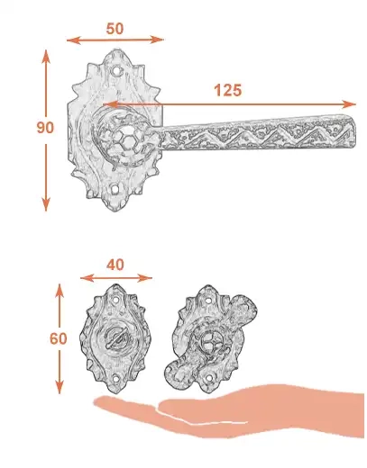 Klamka Odilo 17 z blokadą WC
