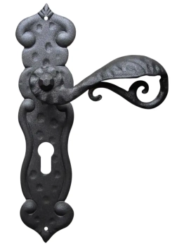 Klamka Kajmiła z otworem na wkładkę patentową