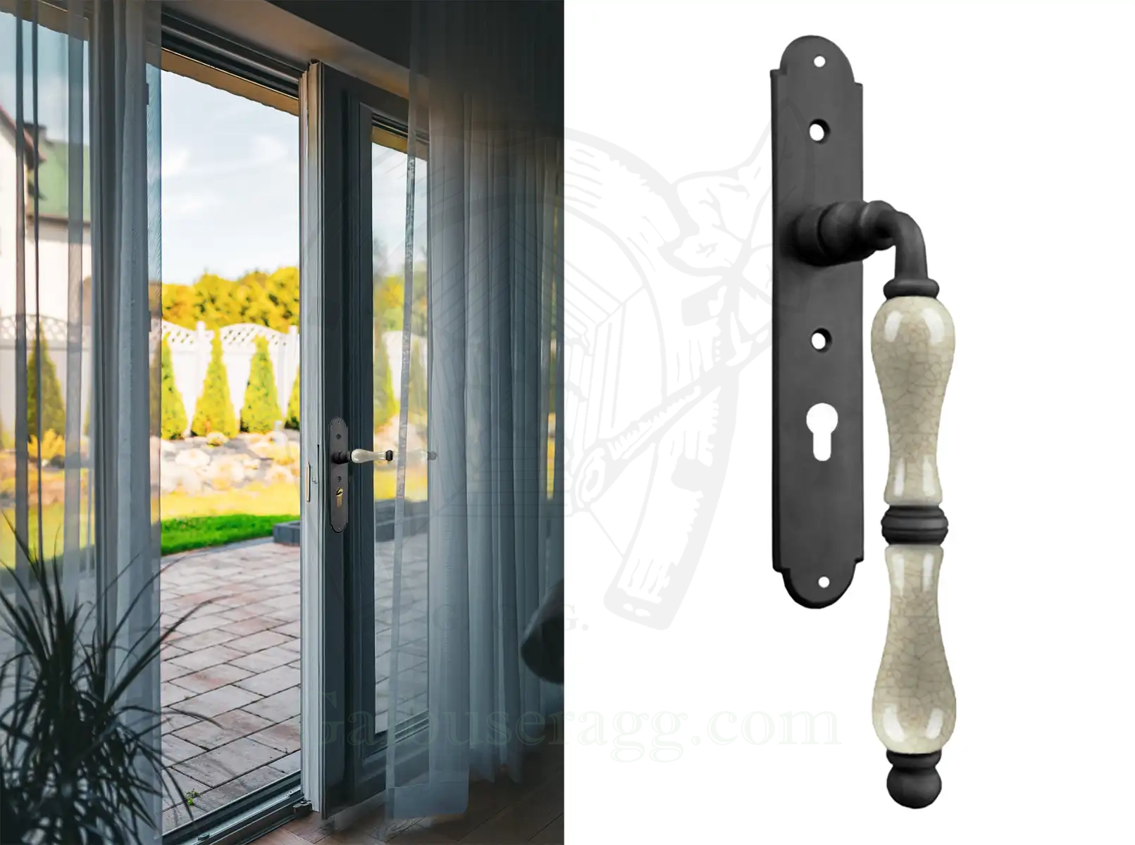 Klamka Copenhagen 2511+D5 do drzwi balkonowych przesuwnych