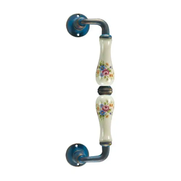 Uchwyt Berlino 5-50 ZANC 250 mm, porcelana kremowa kwiaty wiosenne