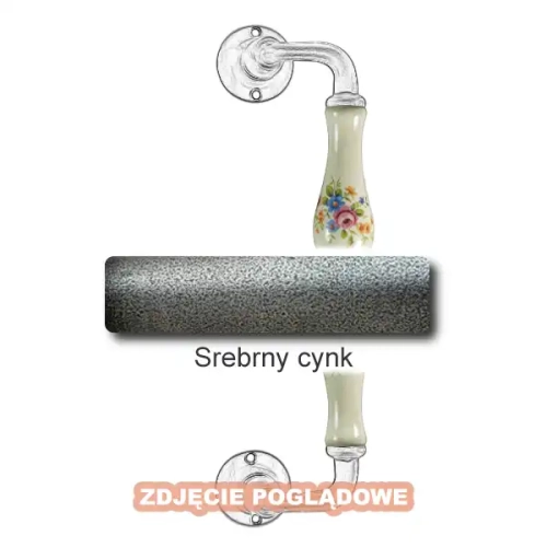 6 Uchwyt Berlino 5-50 ZANC 250 mm, porcelana kremowa kwiaty wiosenne.webp