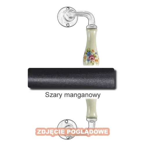 12 Uchwyt Berlino 5-50 ZANC 250 mm, porcelana kremowa kwiaty wiosenne.webp