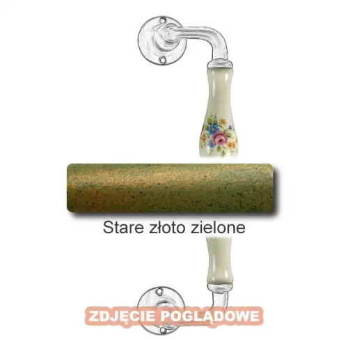 15 Uchwyt Berlino 5-50 ZANC 250 mm, porcelana kremowa kwiaty wiosenne.webp