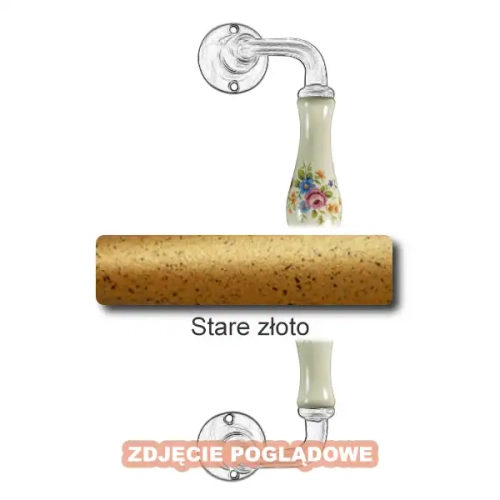 16 Uchwyt Berlino 5-50 ZANC 250 mm, porcelana kremowa kwiaty wiosenne.webp
