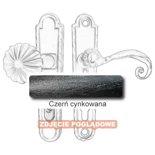 3 Klamko-gałka zewnętrzna Beatrice 4305 CD z zabezpieczeniem KZS.webp