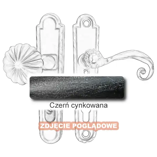 3 Klamko-gałka zewnętrzna Beatrice 4305 CD z zabezpieczeniem KZS.webp