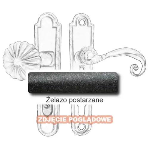4 Klamko-gałka zewnętrzna Beatrice 4305 CD z zabezpieczeniem KZS.webp