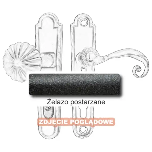 4 Klamko-gałka zewnętrzna Beatrice 4305 CD z zabezpieczeniem KZS.webp