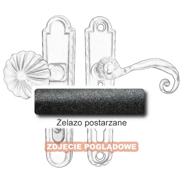 4 Klamko-gałka zewnętrzna Beatrice 4305 CD z zabezpieczeniem KZS.webp
