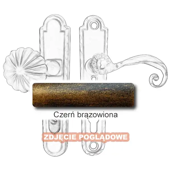 7 Klamko-gałka zewnętrzna Beatrice 4305 CD z zabezpieczeniem KZS.webp