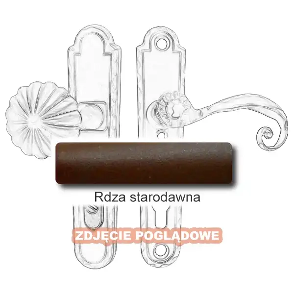 9 Klamko-gałka zewnętrzna Beatrice 4305 CD z zabezpieczeniem KZS.webp