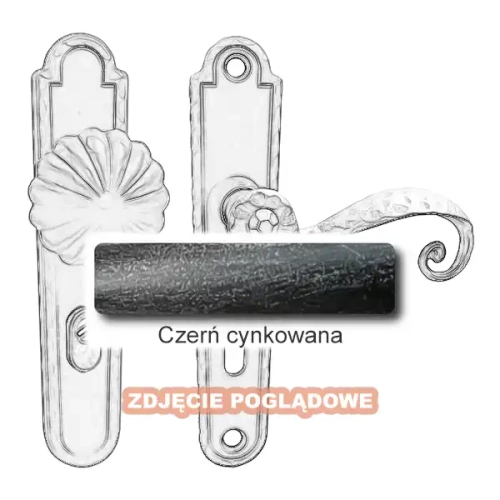 3 Klamko-gałka zewnętrzna Beatrice 4305 A-B z zabezpieczeniem KZS.webp
