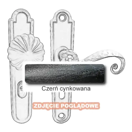 3 Klamko-gałka zewnętrzna Beatrice 4305 A-B z zabezpieczeniem KZS.webp