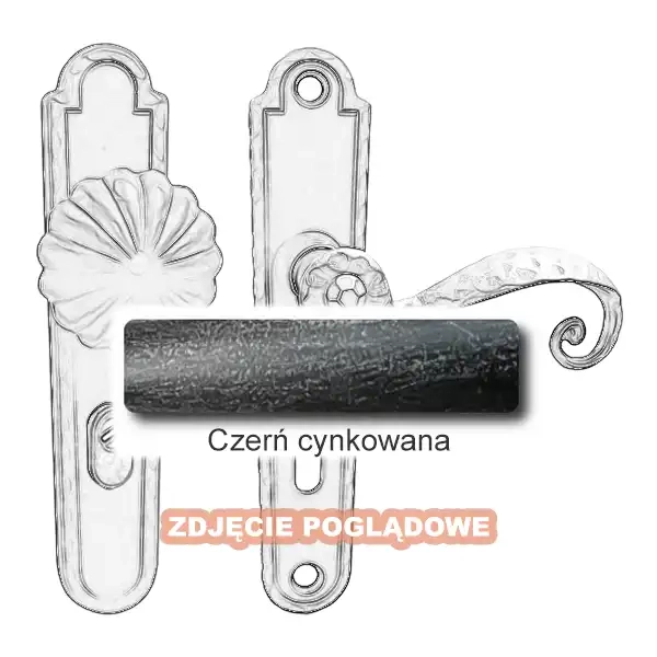 3 Klamko-gałka zewnętrzna Beatrice 4305 A-B z zabezpieczeniem KZS.webp