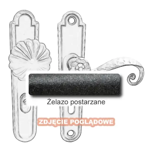 4 Klamko-gałka zewnętrzna Beatrice 4305 A-B z zabezpieczeniem KZS.webp