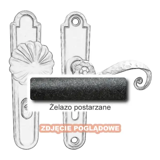 4 Klamko-gałka zewnętrzna Beatrice 4305 A-B z zabezpieczeniem KZS.webp