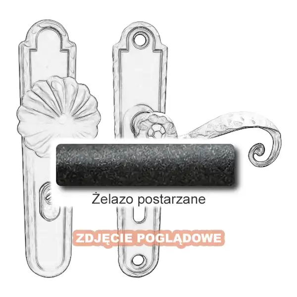 4 Klamko-gałka zewnętrzna Beatrice 4305 A-B z zabezpieczeniem KZS.webp