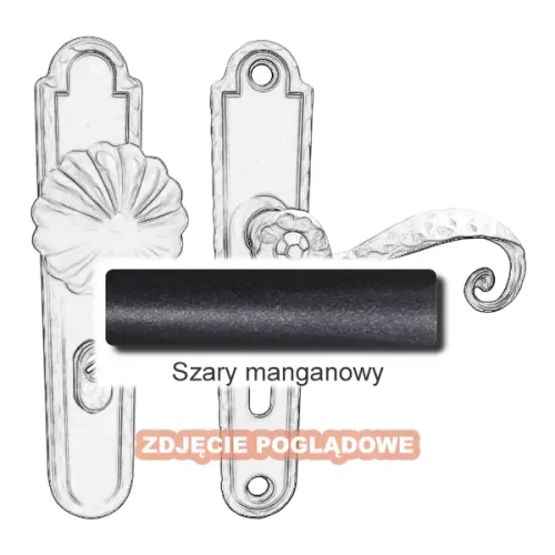 12 Klamko-gałka zewnętrzna Beatrice 4305 A-B z zabezpieczeniem KZS.webp
