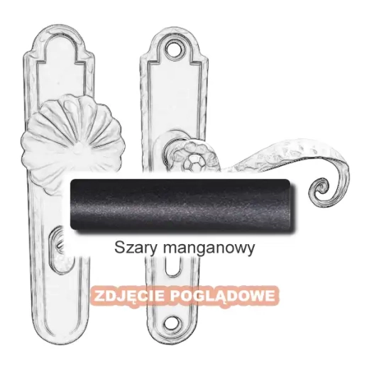 12 Klamko-gałka zewnętrzna Beatrice 4305 A-B z zabezpieczeniem KZS.webp