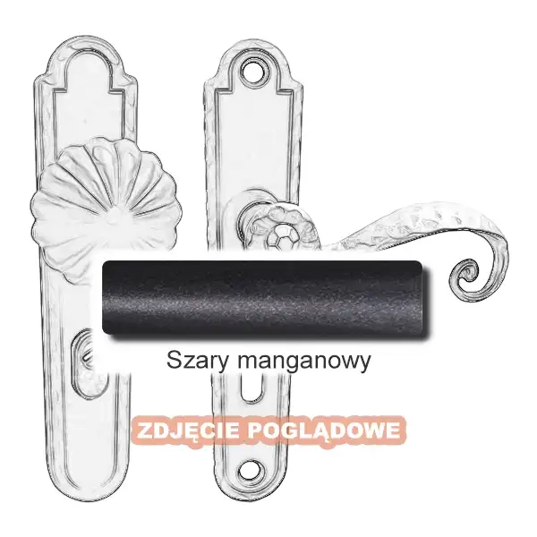 12 Klamko-gałka zewnętrzna Beatrice 4305 A-B z zabezpieczeniem KZS.webp