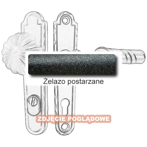 3 Klamko-gałka zewnętrzna Absalon 4302AB z zabezpieczeniem KZS.webp