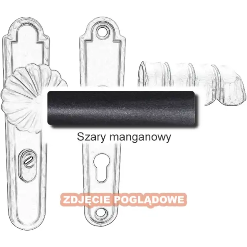 12 Klamko-gałka zewnętrzna Davos 4309AB z zabezpieczeniem KZS.webp