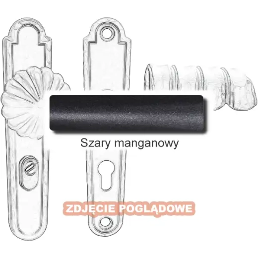 12 Klamko-gałka zewnętrzna Davos 4309AB z zabezpieczeniem KZS.webp