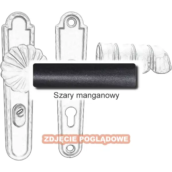 12 Klamko-gałka zewnętrzna Davos 4309AB z zabezpieczeniem KZS.webp