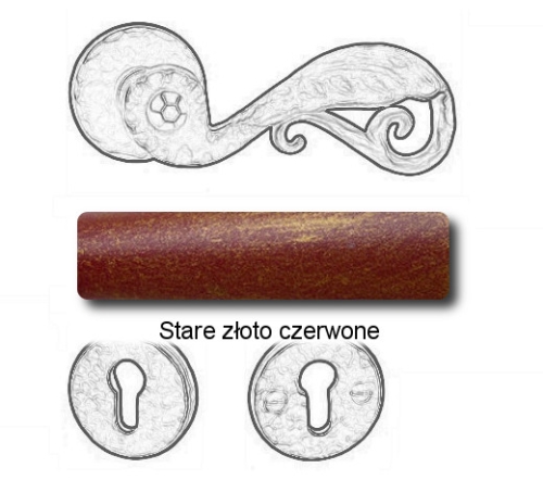 Stare złoto czerwone
