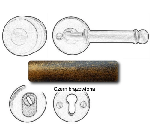 Czerń brązowiona
