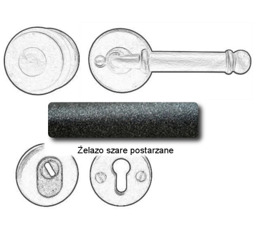 Żelazo szare postarzane