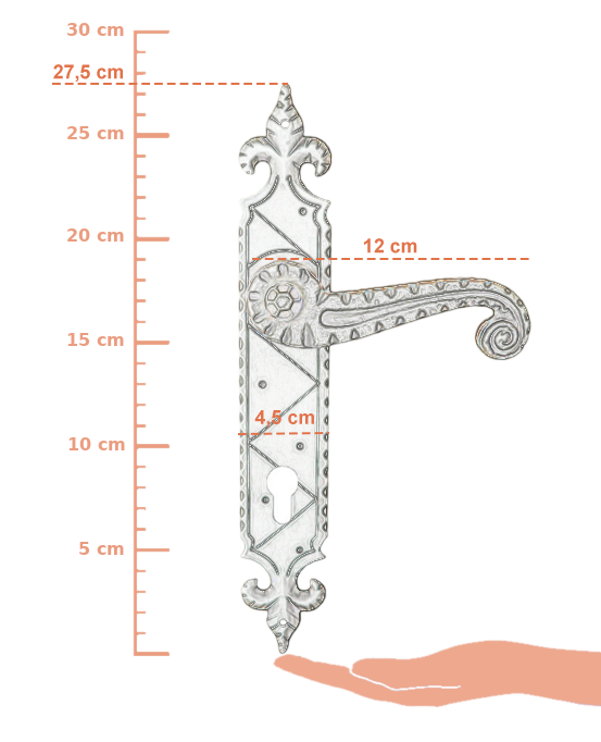 Klamka Heliodor - wymiary