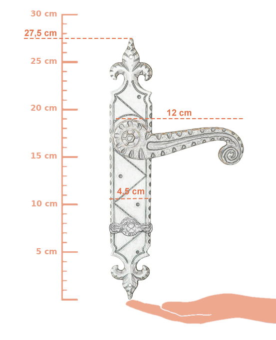 Klamka Heliodor - wymiary