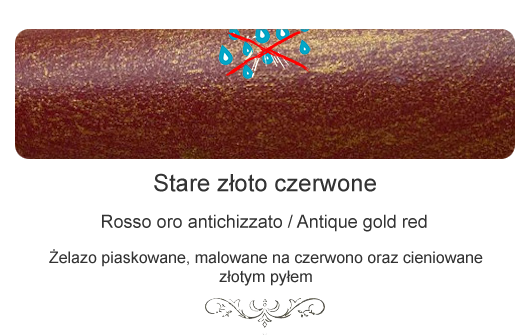 Stare złoto czerwone